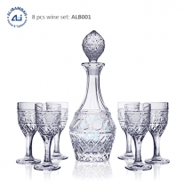 Alibambah Botol Kaca Set / Glass Wine Decanter Set - ALB-001